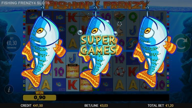 Fishin' Frenzy Power 4 Slots gokkast bonus win
