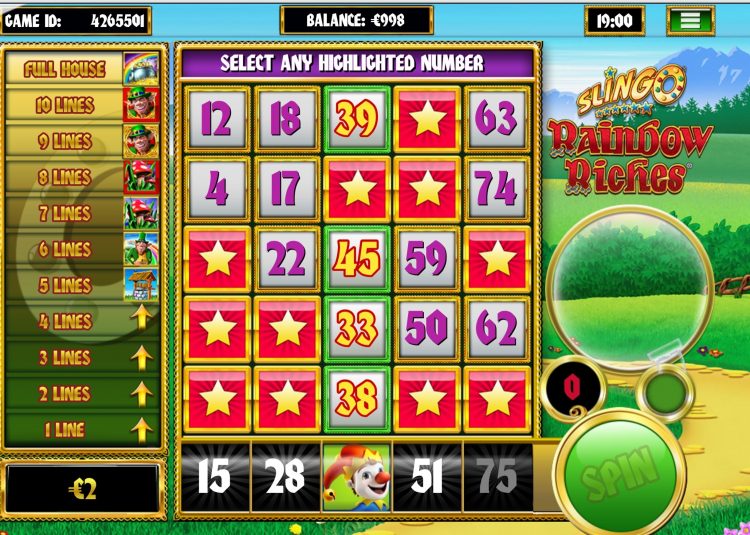 Rainbow Riches Slingo Spelen