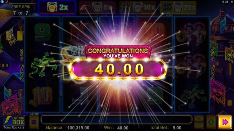 Toro Rockets slot review free spins