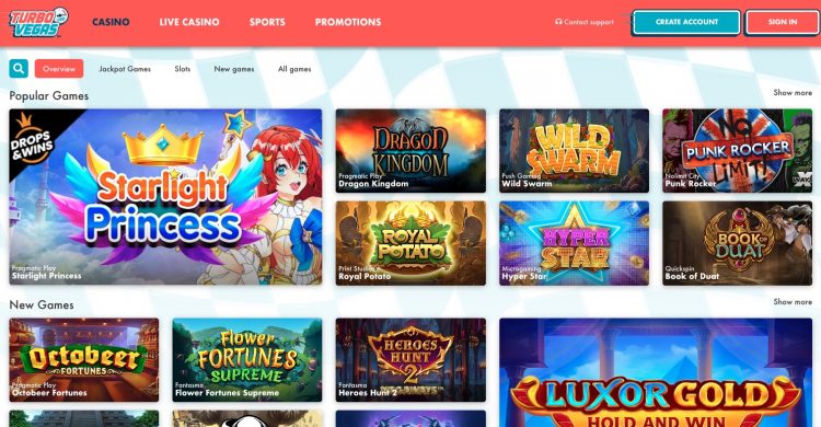 TurboVegas - Betrouwbaar - Slots
