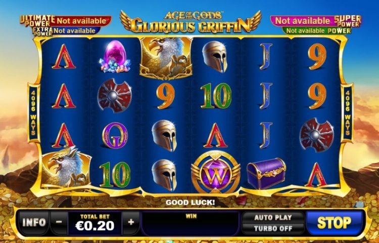 Age of the Gods Glorious Griffin online slot gameplay