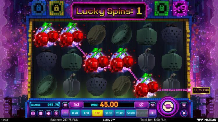 Lucky 9 slot bonus gameplay