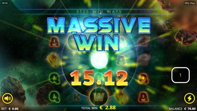 Milky Ways gokkast massive win