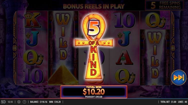 Pharaoh's Dream gokkast Free Spins win
