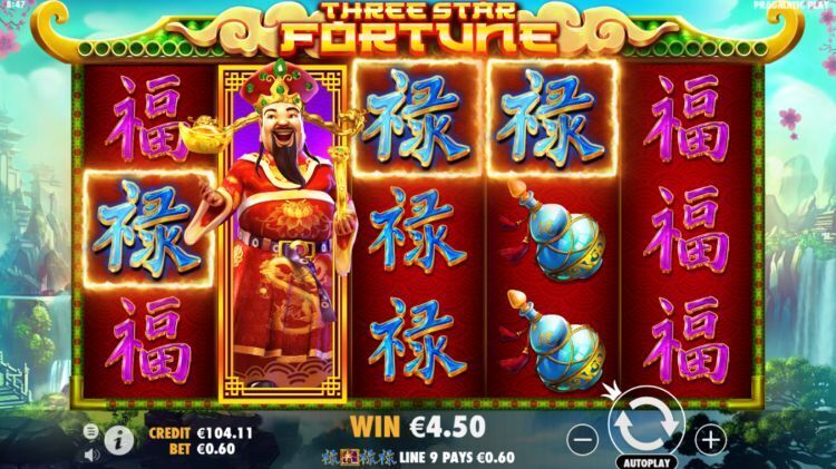 Three Star Fortune slot gameplay