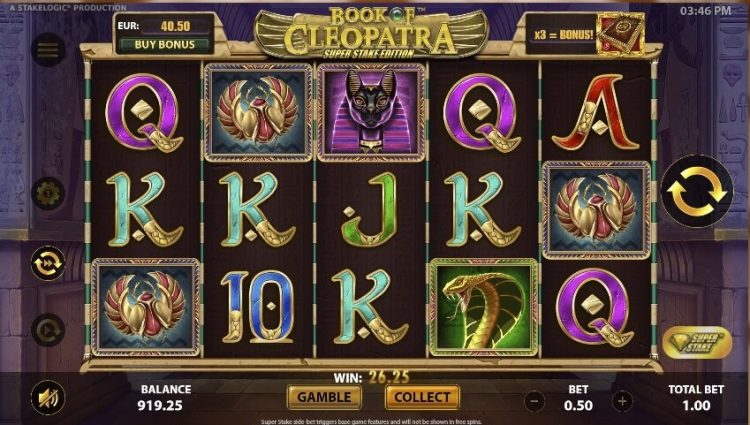 Book of Cleopatra Super Stake Edition gokkast review