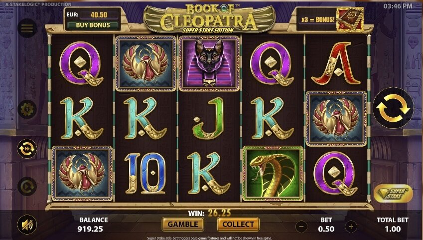 Book of Cleopatra Super STake edition gokkast