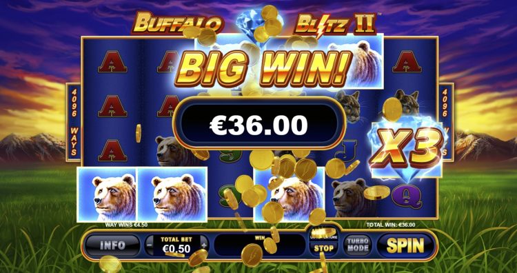 Buffalo Blitz II online slot gameplay