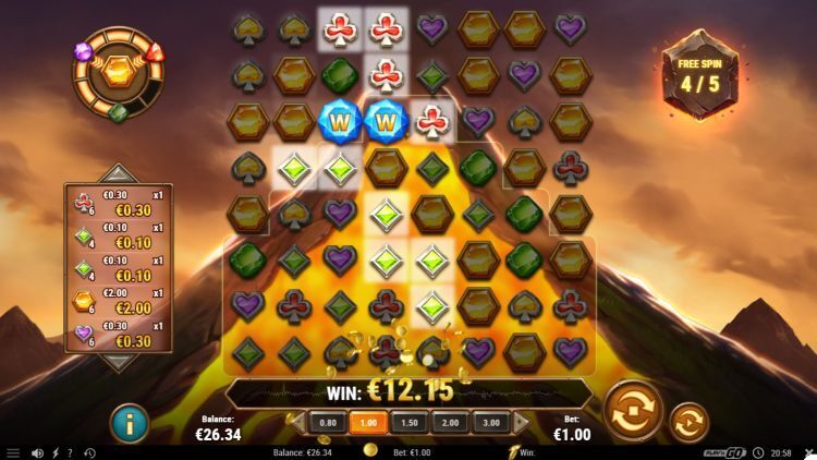 Gold Volcano slot bonus gameplay