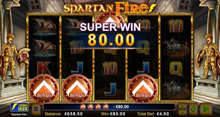 Spartan Fire gokkast bonus trigger