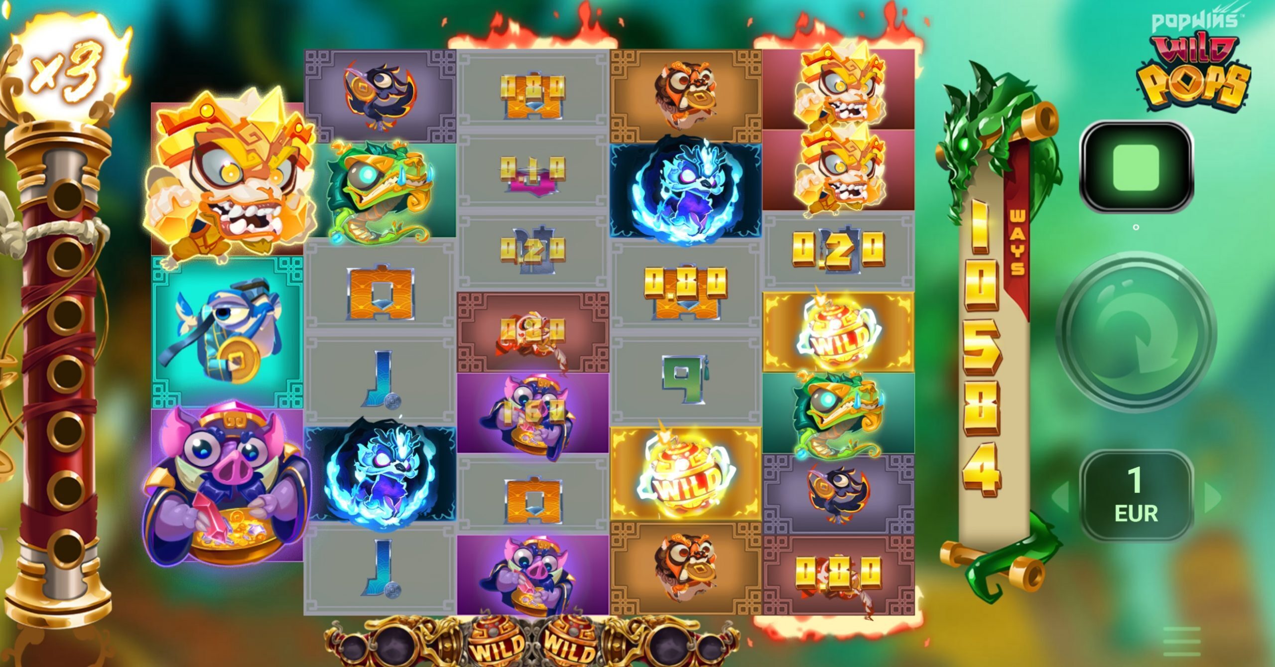 WildPops online slot gameplay