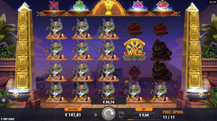 3 tiny gods slot review bonus win