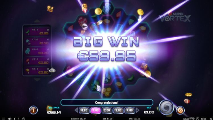 Diamond Vortex slot big win