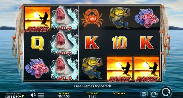 Extreme fishing slot free spins trigger