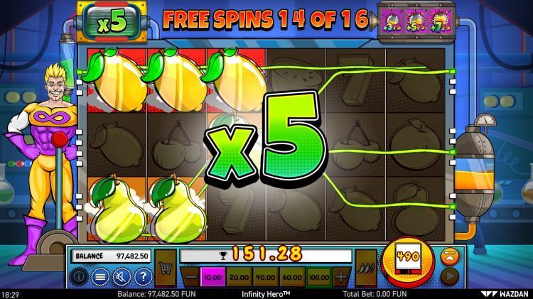 Infinity Hero slot gameplay Wazdan