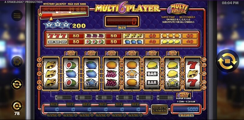 Multi 6 Player Super Stake