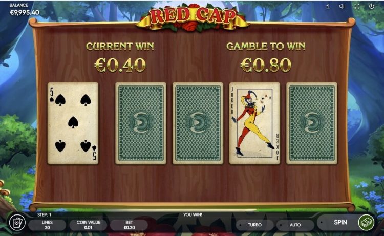 Red Cap slot gamble feature