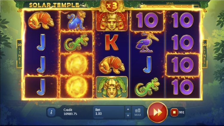 Solar Temple online slot gameplay