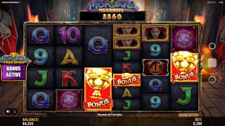 Morgana Megaways online slot bonus trigger