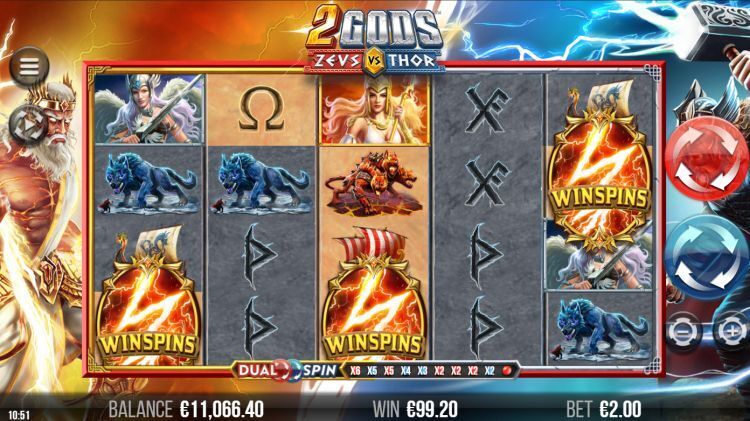 2 gods zeus vs thor slot review bonus trigger