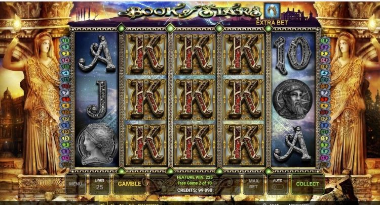 Book of Stars slot gameplay