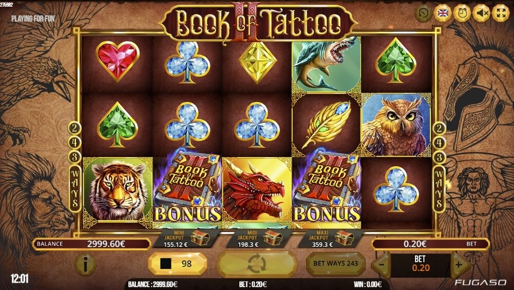 Book of Tattoo II gokkast
