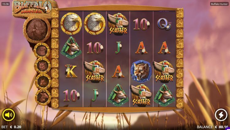 Buffalo Hunter online slot bonus trigger