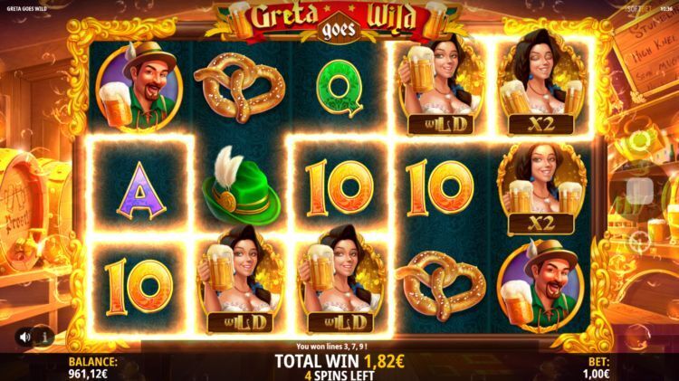 Greta Goes Wild slot Free Spins win