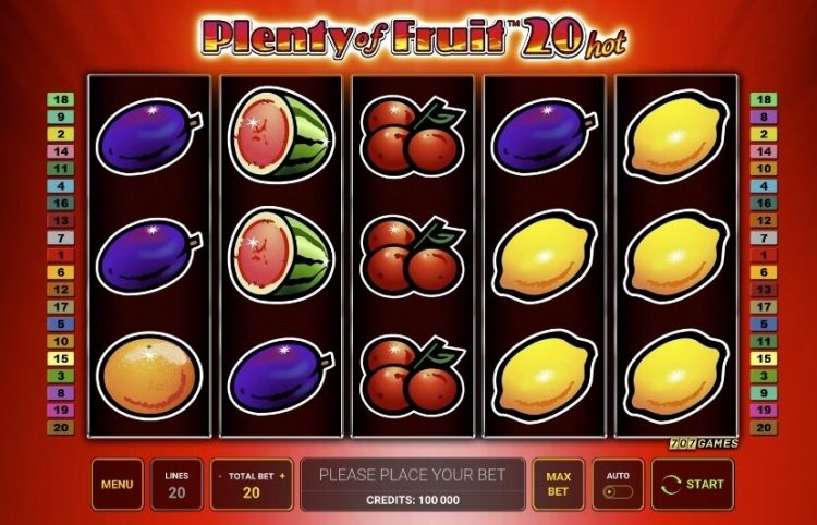 Plenty of Fruit 20 Hot Gameplay
