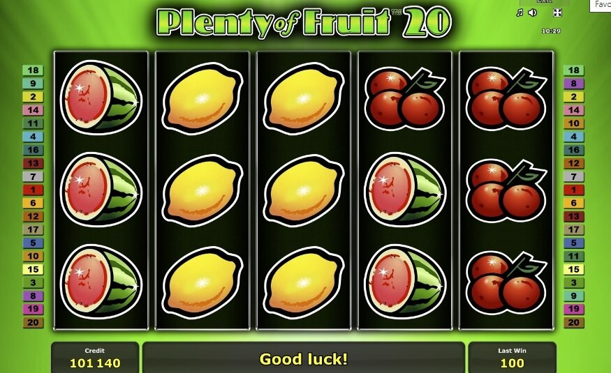 Plenty of Fruit 20 slot
