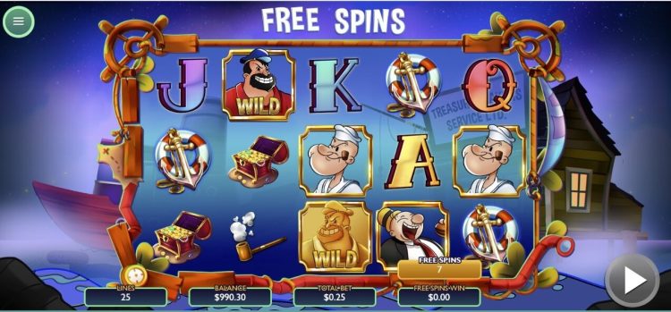 Popeye Slots Free Spins bonus