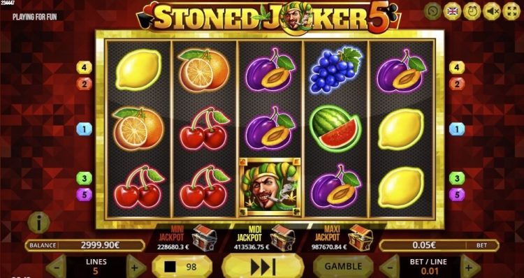 Stoned Joker 5 gokkast gameplay