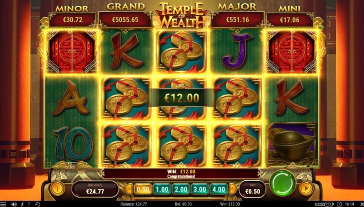 Temple of wealth slot play n go win