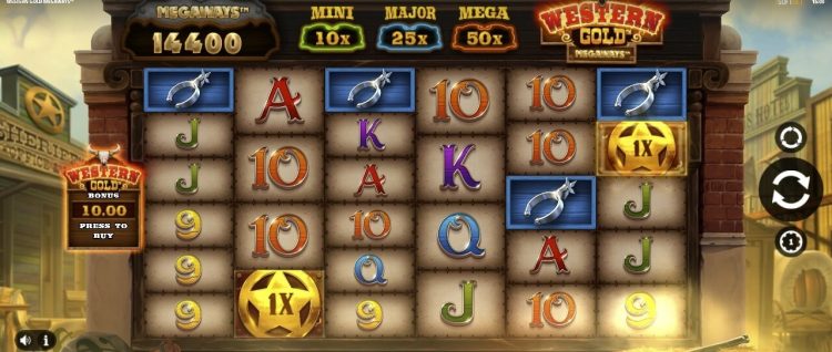 Western Gold Megaways Hold and Win gokkast gameplay