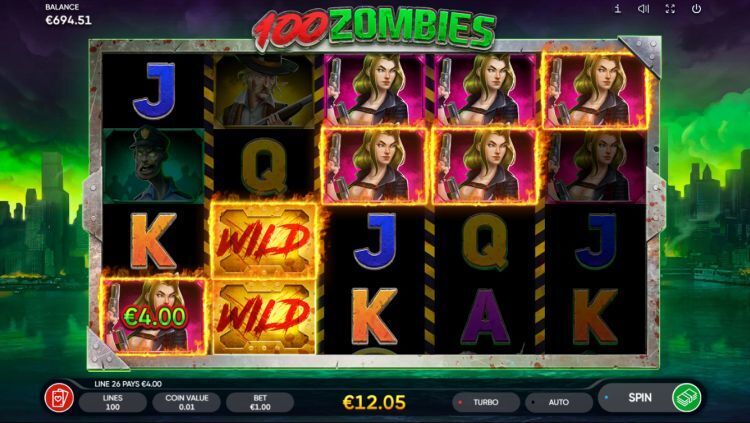 100 Zombies slot Endorphina win