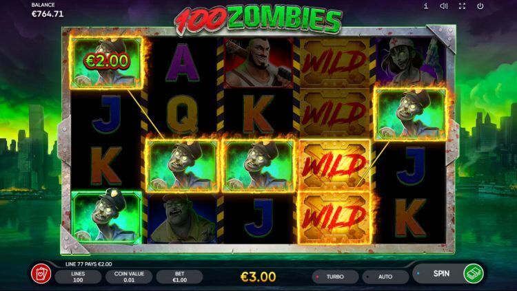 100 Zombies gokkast gameplay