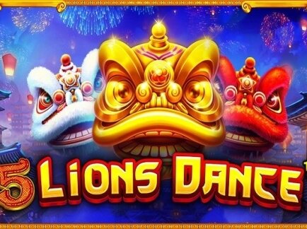 5 lions dance slot logo