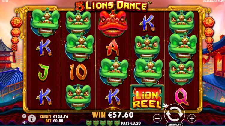 5 Lions Dance gokkast mega win