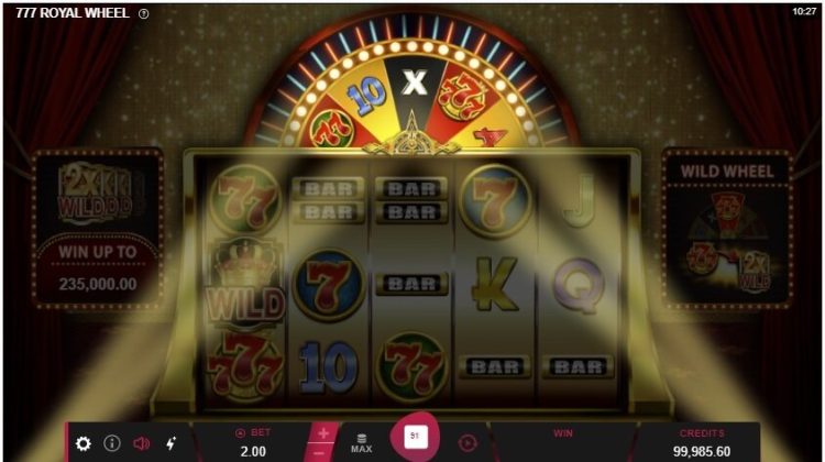 777 Royal Wheel online slot gameplay