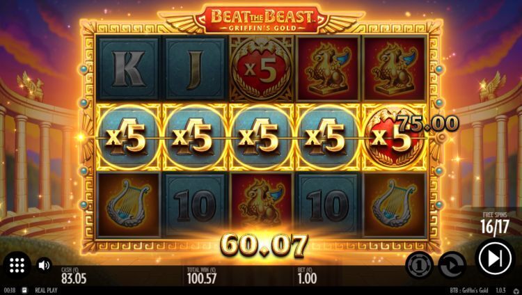 Beat The Beast: Griffins Gold slot gameplay