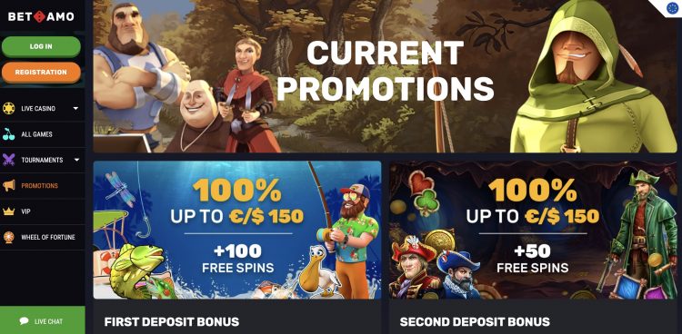 Betamo Online Casino Review - Promoties en Bonussen