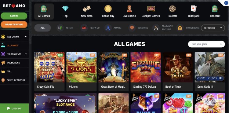 Betamo Online Casino Review - Spellen Gokkasten