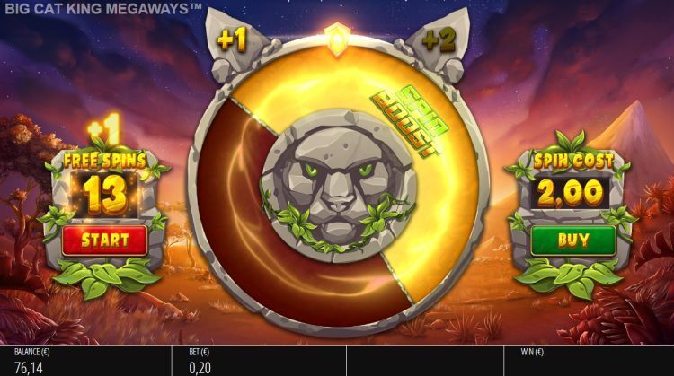 Big Cat King Megaways slot gamble feature