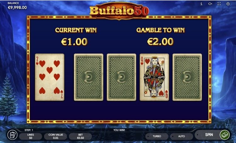 Buffalo 50 gokkast gamble feature