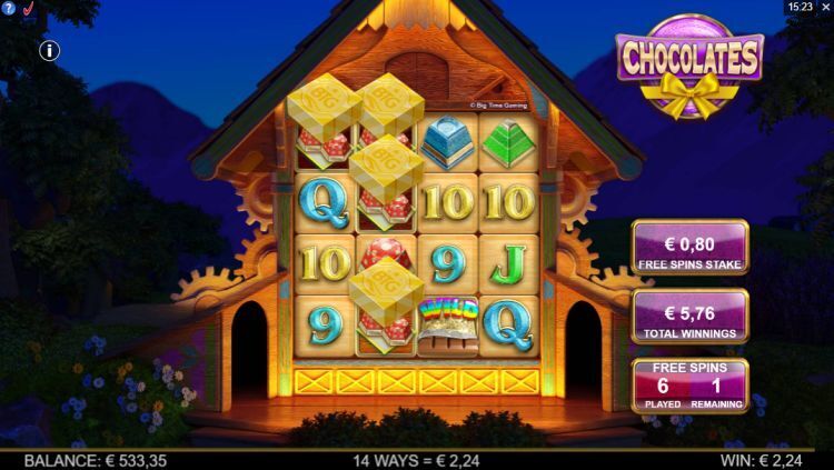 Chocolates slot review Big Time Gaming free spins