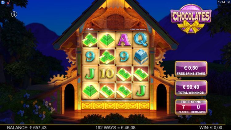 Chocolates slot review free spins big win