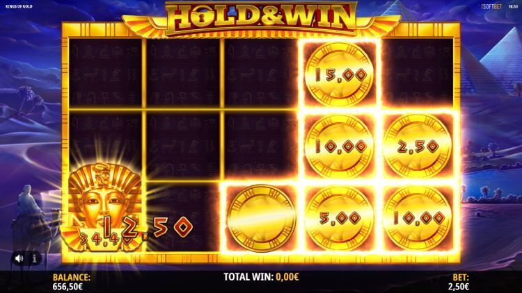 Kings of Gold slot bonus gameplay