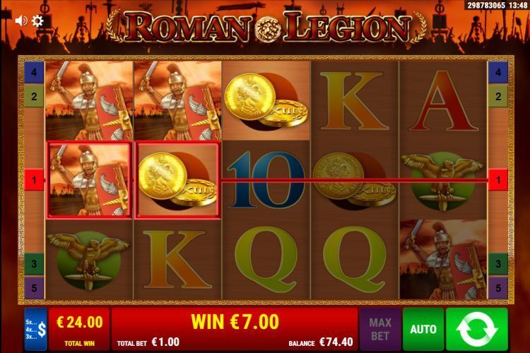 Roman Legion Merkur free spins win