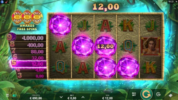 Tarzan and the jewels of Opar slot microgaming win