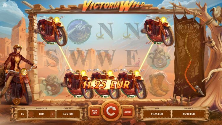 Victoria Wild slot win